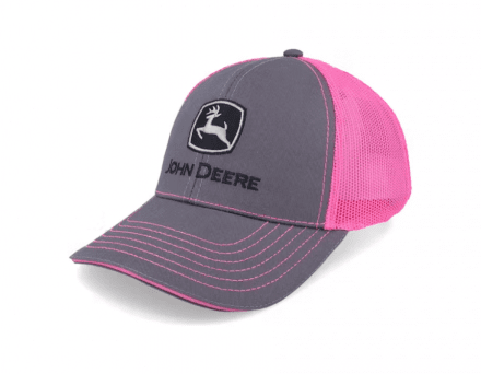 Cap - John Deere Neon Cap (grå/pink)