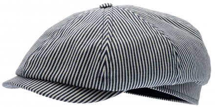 Sixpence / Flat cap - CTH Ericson Alan Candy Stripe (blå/hvid)