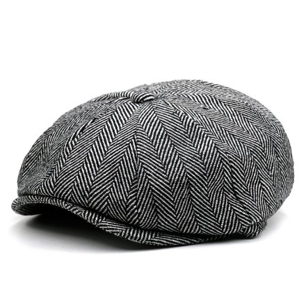 Sixpence / Flat cap - Gårda Roydale Newsboy Cap (grå)