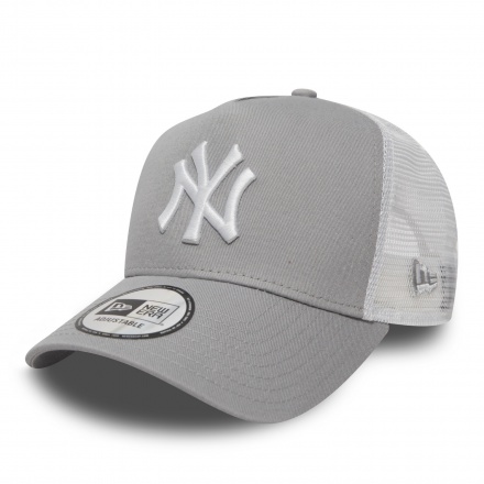 Kasket - New Era New York Yankees 9FORTY Trucker (grå/hvid)