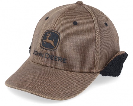 Cap - John Deere Oil Cotton Sherpa Lining (brun)