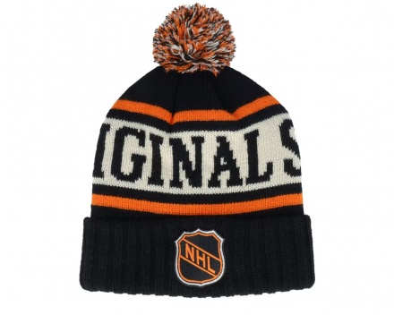 Beanies - American Needle NHL Pillow Line Knit (sort/hvid/orange)