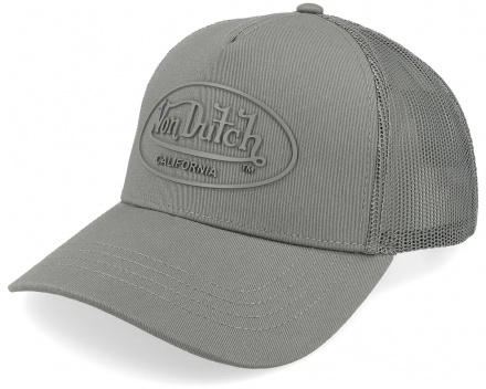Kasket - Von Dutch Rubber Logo Trucker (grå)