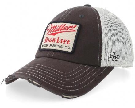 Kasket - American Needle Miller High Life Trucker (mørkegrå/hvid)
