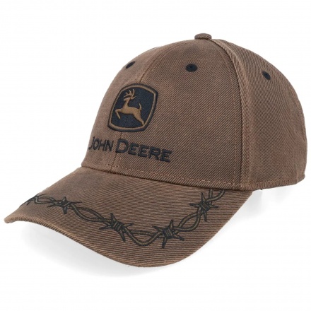 Kasket - John Deere Oilskin Logo Cap (brun)