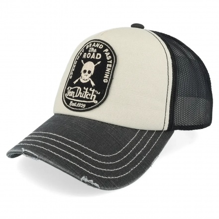 Kasket - Von Dutch Speedway Brand Fastening Trucker (offwhite/sort)