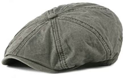 Sixpence / Flat cap - Gårda Bowes Cotton Newsboy Cap (grøn)