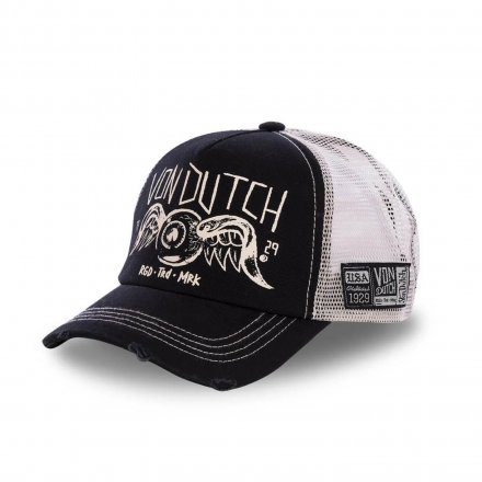 Kasket - Von Dutch Screen Print Trucker (sort/hvid)