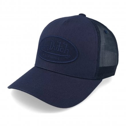 Kasket - Von Dutch Oval Patch Trucker (marineblå)
