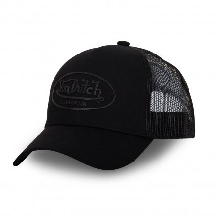 Kasket - Von Dutch Oval Patch Cotton Trucker (sort)