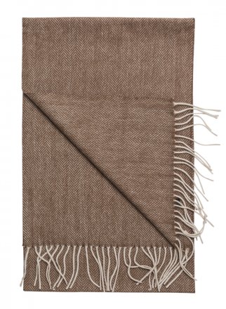 Halstørklæder - Amanda Christensen Wool Scarf Herringbone (Camel)