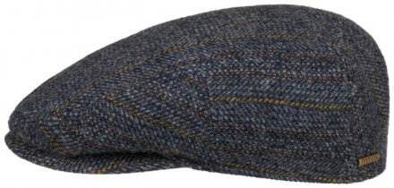 Sixpence / Flat cap - Stetson Kent Herringbone Virgin Wool (blå)