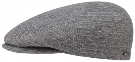 Sixpence / Flat cap - Stetson Kent Cotton/Linen (grå/blå)