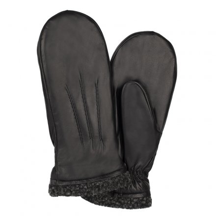Handsker - HK Women's Hairsheep Leather Mittens with Wool Pile Lining (Sort)
