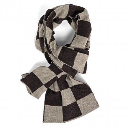 Halstørklæder - Gårda Kitzbühel Merino Wool Check Scarf (brun/beige)