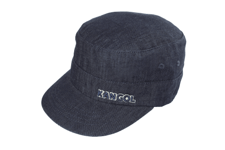 Sixpence / Flat cap - Kangol Denim Army Cap (mørkeblå)
