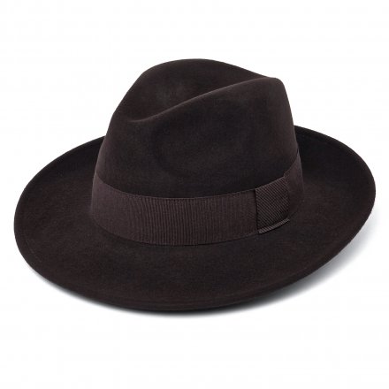 Hatte - Gårda Volterra Fedora Wool Hat (mørkebrun)