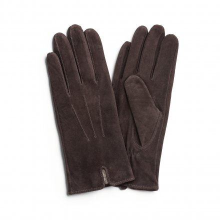 Handsker - HK Women's glove Vent Lambsuede, Wool blend lining (brun)