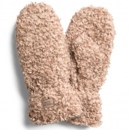Handsker - HK Ladies mitten Polyester fur, Polyester pile lining (mokka)