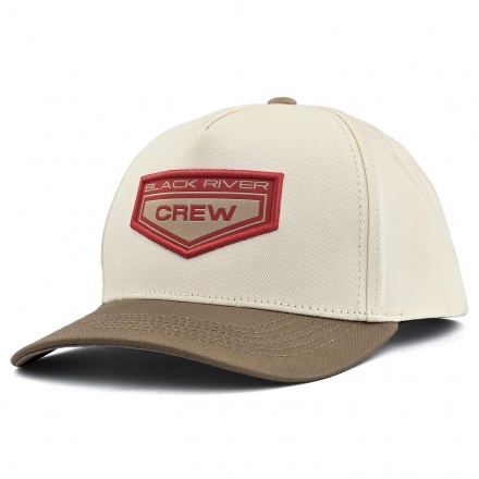 Kasket - Black River Crew Cotton Snapback (off-white/kaki)