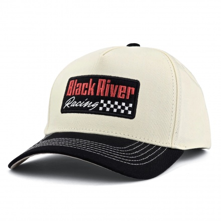 Kasket - Black River Racing Cotton Snapback (offwhite/sort)