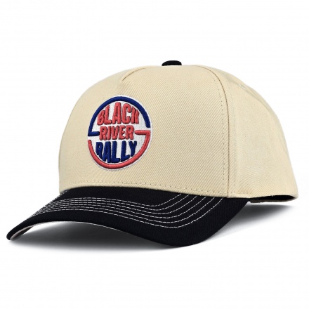 Kasket - Black River Rally Cotton Snapback (creme/sort)