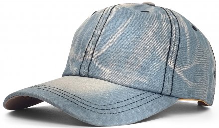 Kasket - Gårda Distressed Denim Baseball Cap (lyseblå)