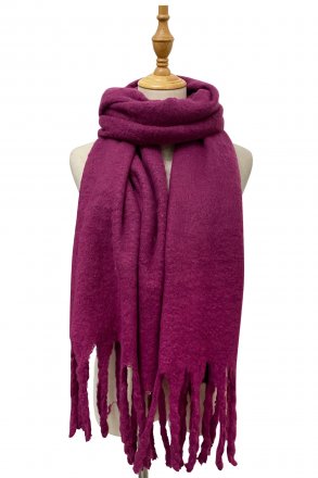 Halstørklæder - Gårda Soft Tassel Blanket Scarf (Purple)