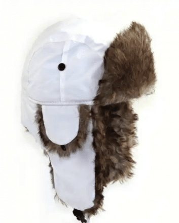 Pelshue - Trapper Hat with Faux Fur (hvid)