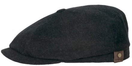 Sixpence / Flat cap - Stetson Hatteras Wool/Cashmere (antrasitt)