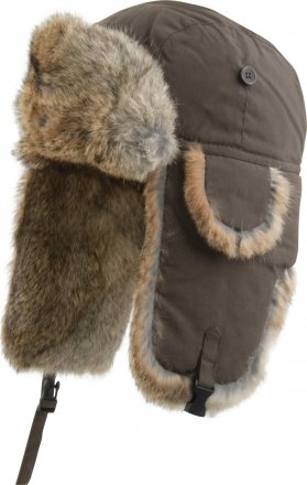 Pelshue - MJM Trapper Hat Taslan with Rabbit Fur (Brun)