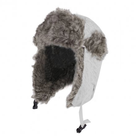 Pelshue - Trapper Hat Quilted with Faux Fur (Hvid)