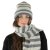 Halstørklæder - Gårda Grindelwald Striped Wool Mix Scarf (beige/grå)