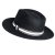 Hatte - Gårda Belluno Crushable Wool felt Fedora (sort)
