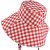 Hatte - Gårda Poppy Checkered sun hat (rød)