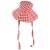 Hatte - Gårda Poppy Checkered sun hat (rød)