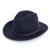 Hatte - Gårda Vicenza Crushable Wool felt Fedora (blå)