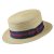 Hatte - Straw Boater Hat Striped Band (natur)