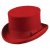Hatte - Mid-Crown Top Hat (høj hat) (rød)