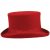 Hatte - Mid-Crown Top Hat (høj hat) (rød)
