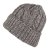 Beanies - Gårda Bormio Cable Knit Wool Mix Beanie (grå/beige)