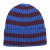 Beanies - Gårda Davos Striped Merino Wool Beanie (bordeaux/blå)