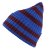 Beanies - Gårda Davos Striped Merino Wool Beanie (bordeaux/blå)