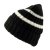 Beanies - Gårda Les Deux Alpes Striped Merino Mix Beanie (sort/hvid)