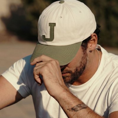 Kasket - Gårda Letter Cap 'J' (creme/mosgrøn)