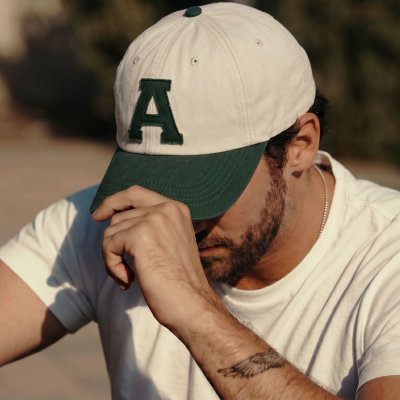 Kasket - Gårda Letter Cap 'A' (hvid/grøn)