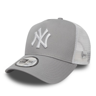 Kasket - New Era New York Yankees 9FORTY Trucker (grå/hvid)