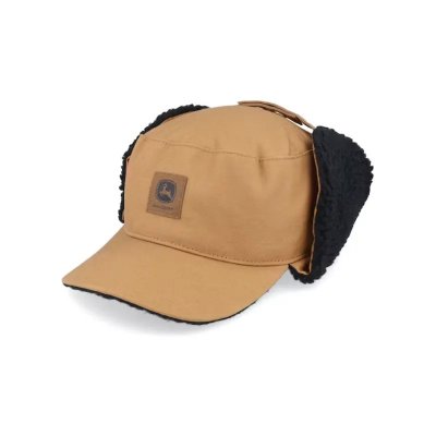 Cap - John Deere Cotton Faux Fur Lining Hat (brun)