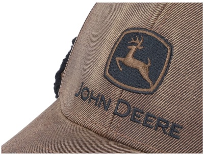 Cap - John Deere Oil Cotton Sherpa Lining (brun)
