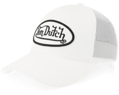 Kasket - Von Dutch Oval Patch Trucker (hvid)